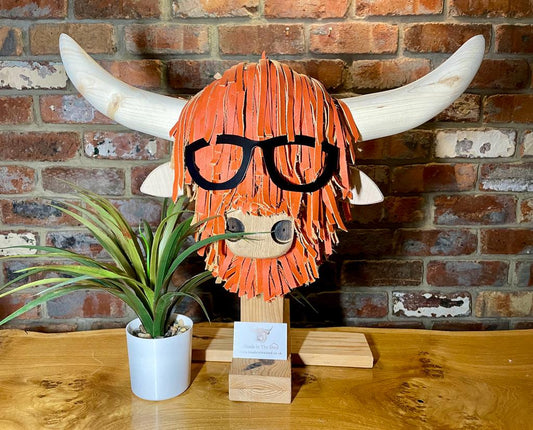 Wall Mounted Head Sheeran Highland Cow Head