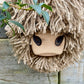 Wall Mounted Jute Highland Cow Head