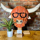 Wall Mounted Head Sheeran Highland Cow Head
