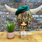 Wall Mounted Military Highland Cow Head